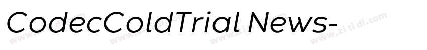 CodecColdTrial News字体转换